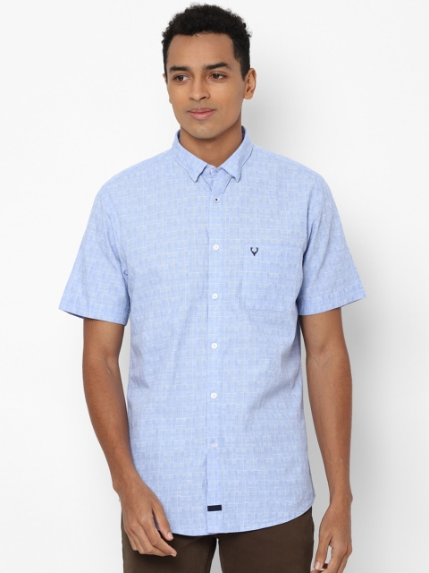 

Allen Solly Men Blue Slim Fit Opaque Checked Casual Shirt