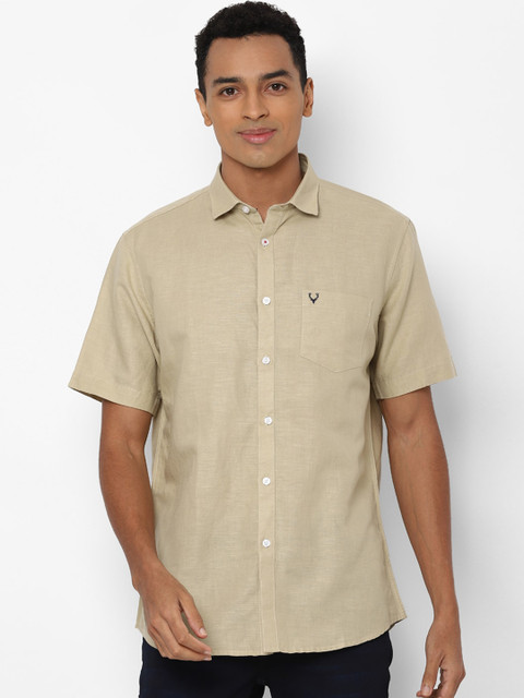 

Allen Solly Men Beige Slim Fit Opaque Casual Shirt