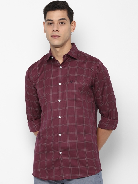 

Allen Solly Men Maroon Slim Fit Opaque Checked Casual Shirt