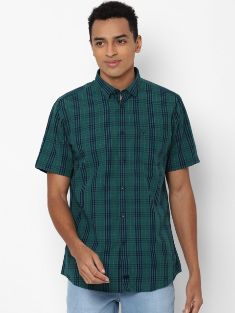 

Allen Solly Men Green Slim Fit Tartan Checks Opaque Checked Casual Shirt