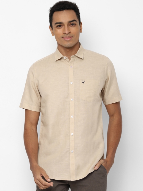 

Allen Solly Men Beige Solid Casual Shirt