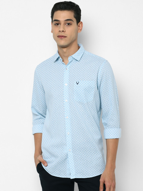 

Allen Solly Men Blue Slim Fit Opaque Checked Casual Shirt
