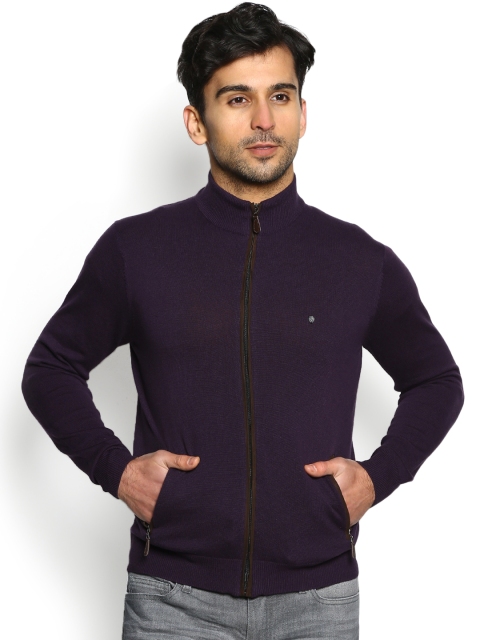 

Blackberrys Men Purple Solid Sweater