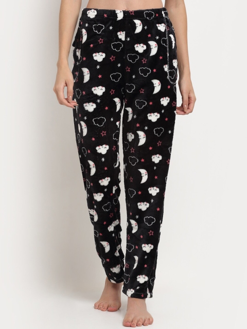 

TAG 7 Women Black & White Printed Acrylic Lounge Pants