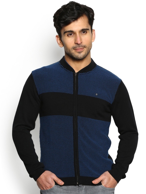 

Blackberrys Men Blue Patterned Sweater