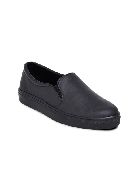 

Marc Loire Women Black Solid Regular Slip-On Sneakers