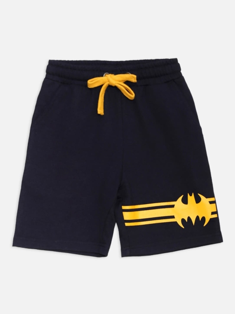 

Kids Ville Boys Navy Blue Batman Printed Regular Shorts