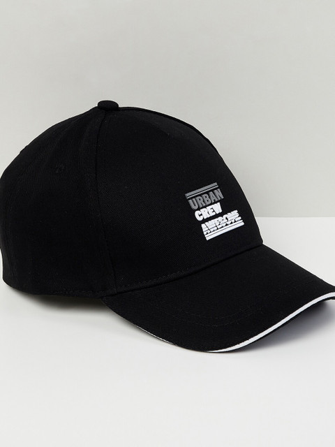 

max Boys Black Printed Baseball Cap