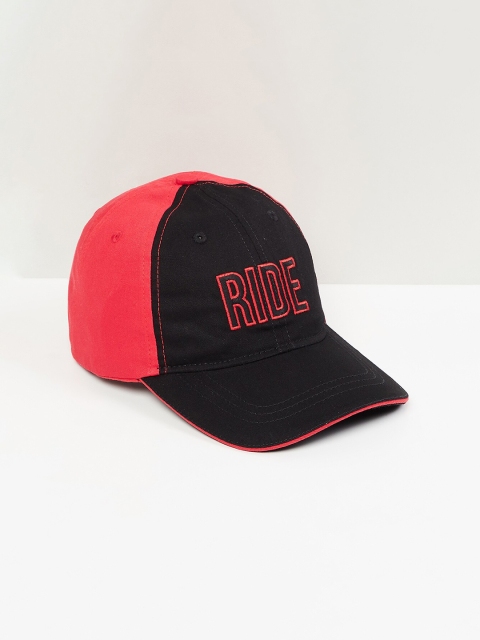 

max Boys Black & Pink Printed Pure Cotton Baseball Cap