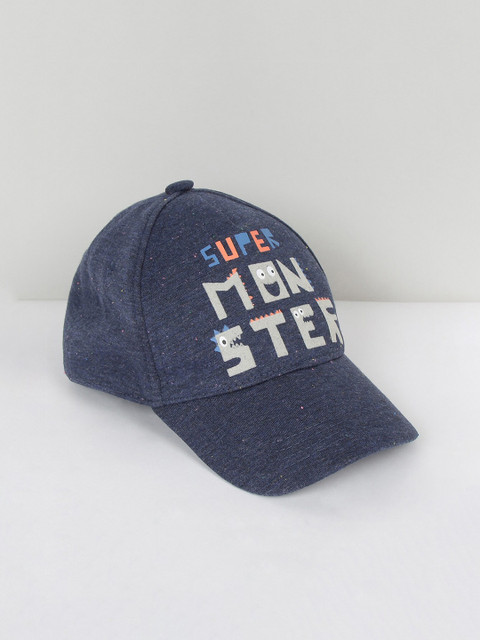 

max Boys Blue & Grey Printed Baseball Cap