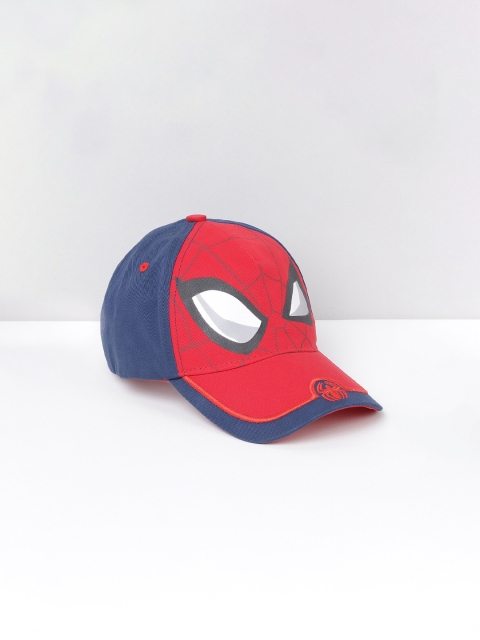 

max Boys Red & Navy Blue Printed Baseball Cap