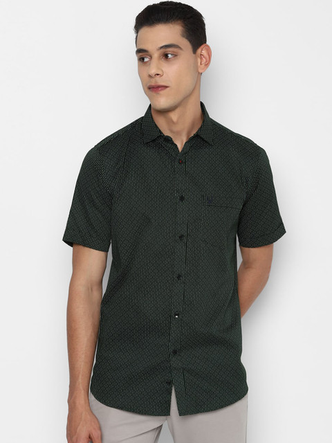 

Allen Solly Men Green Slim Fit Opaque Printed Casual Shirt