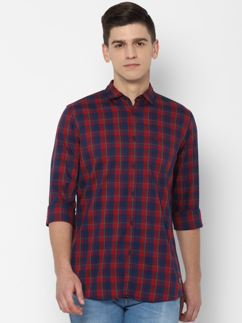 

Allen Solly Men Maroon Slim Fit Opaque Checked Casual Shirt