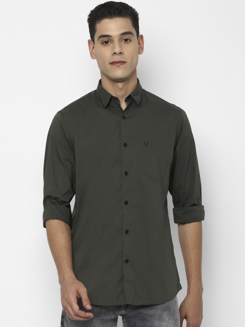 

Allen Solly Men Olive Green Slim Fit Opaque Casual Shirt