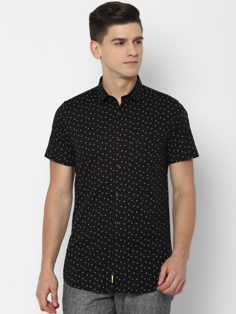 

Allen Solly Men Black Slim Fit Opaque Printed Casual Shirt