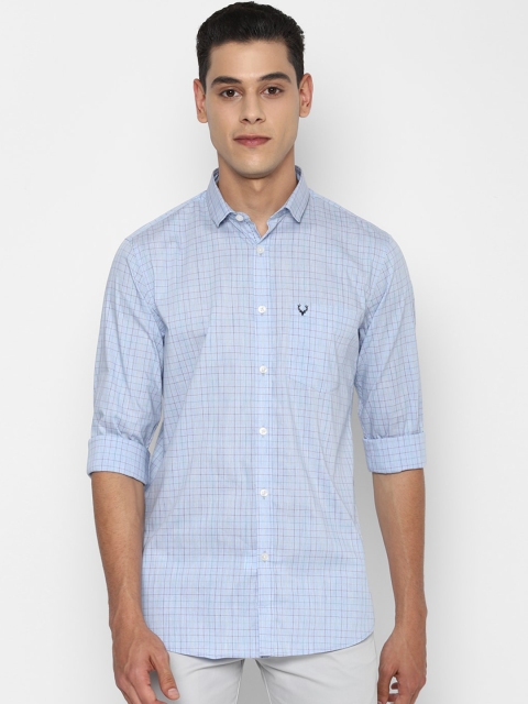 

Allen Solly Men Blue Slim Fit Opaque Checked Casual Shirt