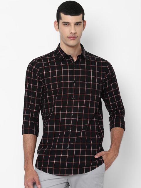 

Allen Solly Men Black Slim Fit Windowpane Checks Opaque Checked Casual Shirt