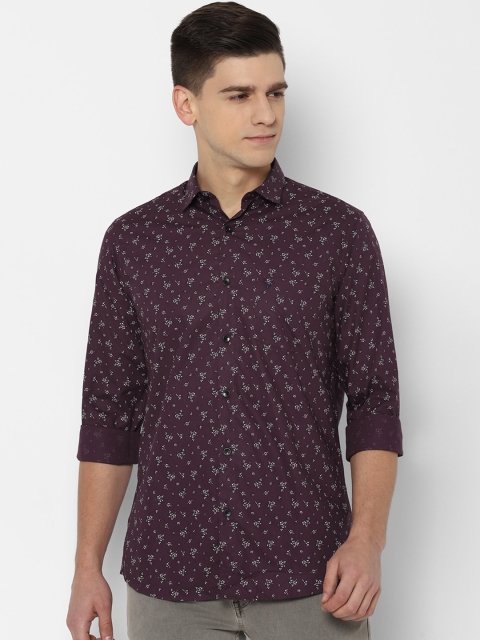 

Allen Solly Men Maroon Slim Fit Floral Opaque Printed Casual Shirt