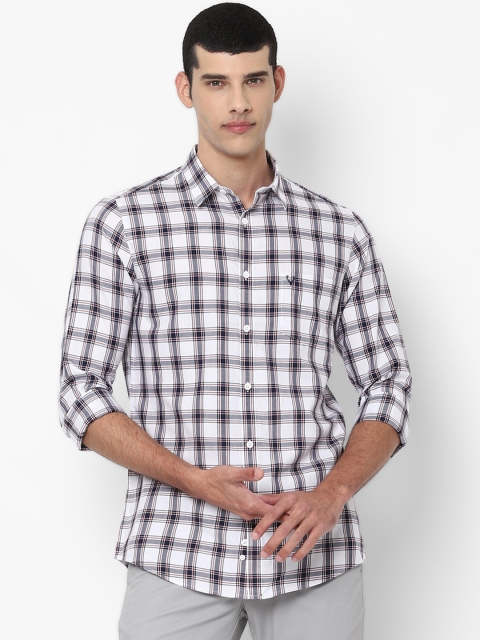 

Allen Solly Men White & Black Slim Fit Checked Casual Shirt