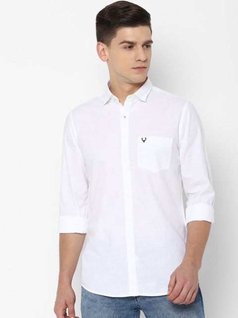 

Allen Solly Men White Slim Fit Opaque Casual Shirt
