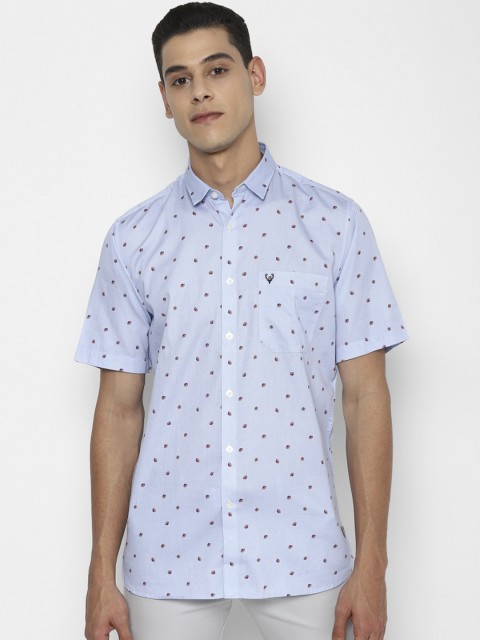 

Allen Solly Men Blue Slim Fit Opaque Printed Casual Shirt
