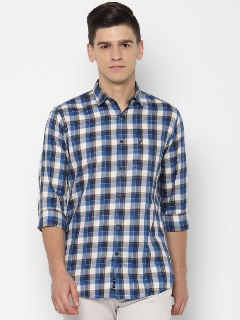 

Allen Solly Men Blue Slim Fit Opaque Checked Casual Shirt