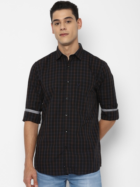 

Allen Solly Men Black Slim Fit Opaque Checked Casual Shirt
