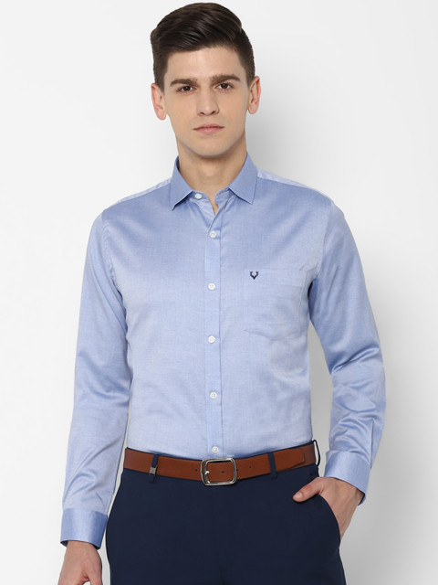 

Allen Solly Men Blue Solid Slim Fit Formal Shirt