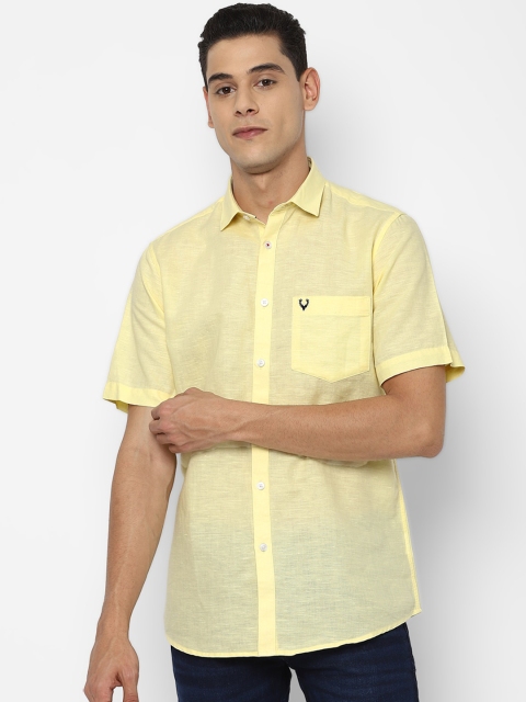

Allen Solly Men Yellow Slim Fit Opaque Casual Shirt