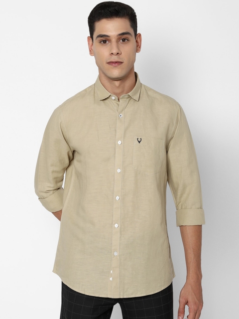 

Allen Solly Men Khaki Slim Fit Opaque Casual Shirt