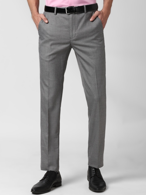 

Peter England Men Grey Slim Fit Formal Trousers