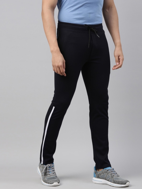 

Joven Men Navy Blue Solid Cotton Track Pants