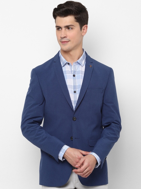 

Allen Solly Men Blue Solid Slim-Fit Single-Breasted Formal Blazer