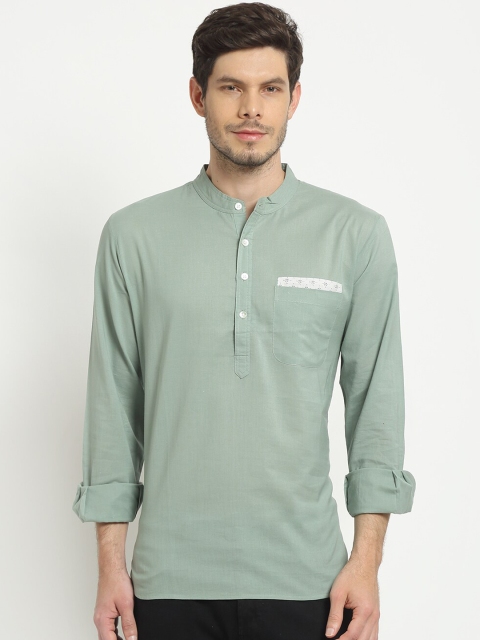 

Ekmatra Men Green Opaque Casual Shirt