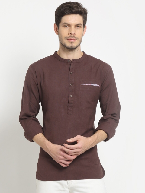 

Ekmatra Men Coffee Brown Opaque Casual Shirt