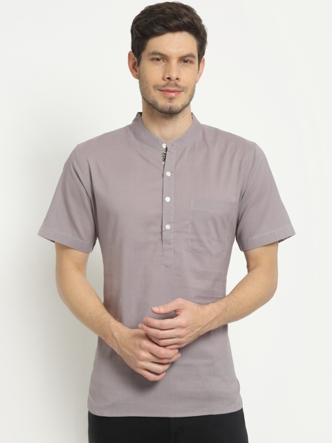 

Ekmatra Men Grey Opaque Casual Shirt