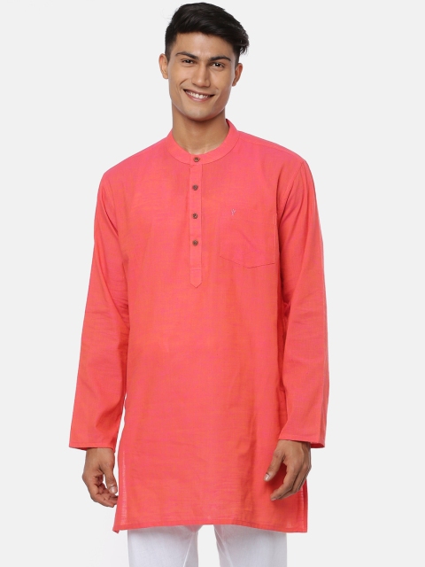 

RAMRAJ COTTON Men Pink Kurta