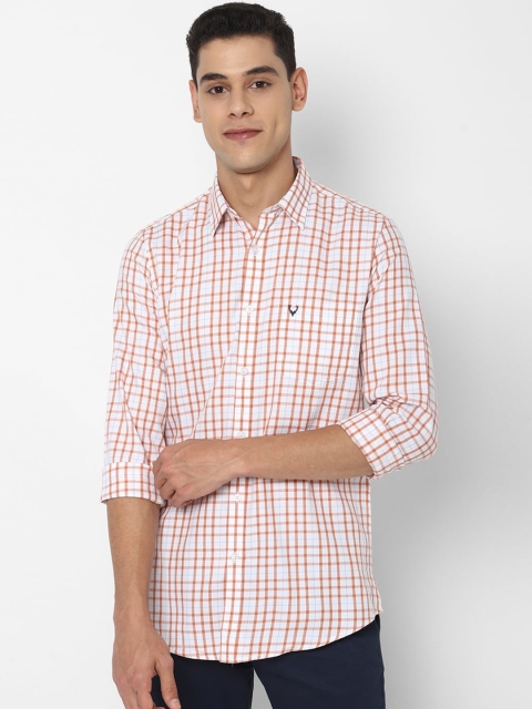 

Allen Solly Men White Slim Fit Tartan Checks Opaque Checked Casual Shirt