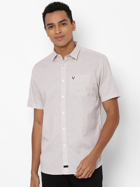 

Allen Solly Men Off White Slim Fit Opaque Printed Casual Shirt