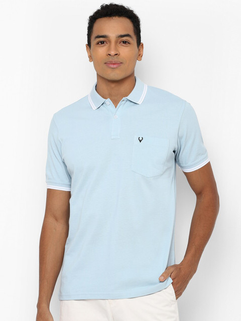 

Allen Solly Men Blue Polo Collar Pockets T-shirt