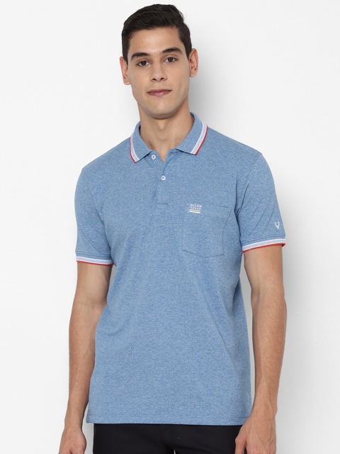 

Allen Solly Men Blue Polo Collar Pockets T-shirt