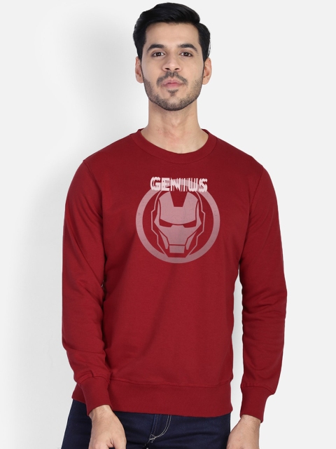 

Free Authority Men Red & White Iron Man Printed Sweatshirt