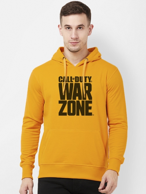 

Free Authority Men Yellow Printed Hooded Sweatshirt