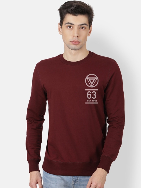 

Free Authority Men Maroon Iron Man Printed Sweatshirt