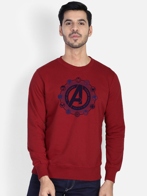 

Free Authority Men Red Avengers Printed Sweatshirt