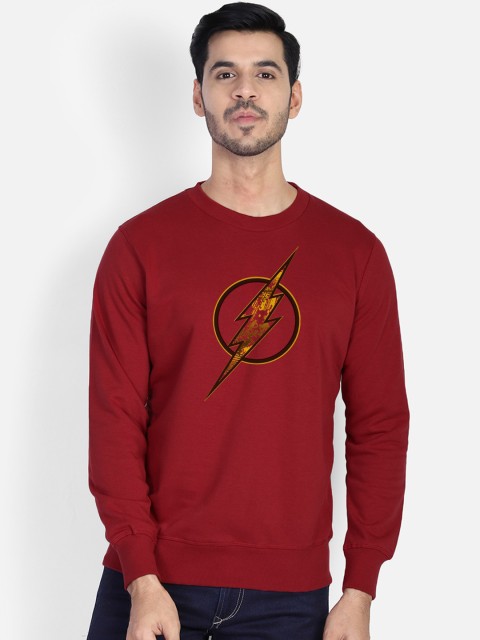 

Free Authority Men Red Flash Printed Sweatshirt