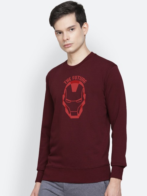 

Free Authority Men Maroon Ironman Printed Sweatshirt