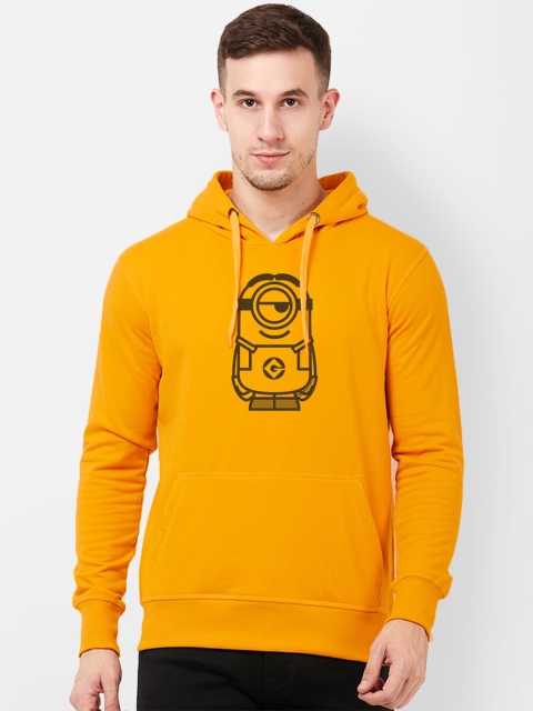 

Free Authority Men Yellow & Black Minions Printed Hooded Sweatshirt