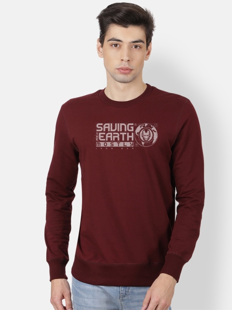 

Free Authority Men Maroon Printed Sweatshirt