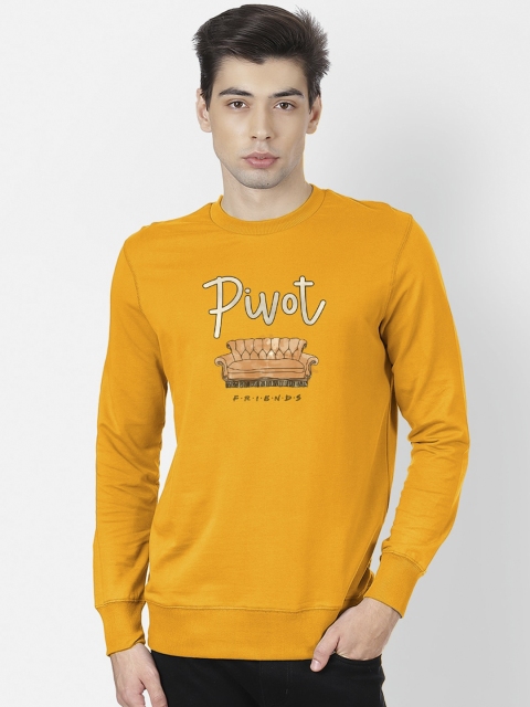 

Free Authority Men Yellow Friends Printed Sweatshirt